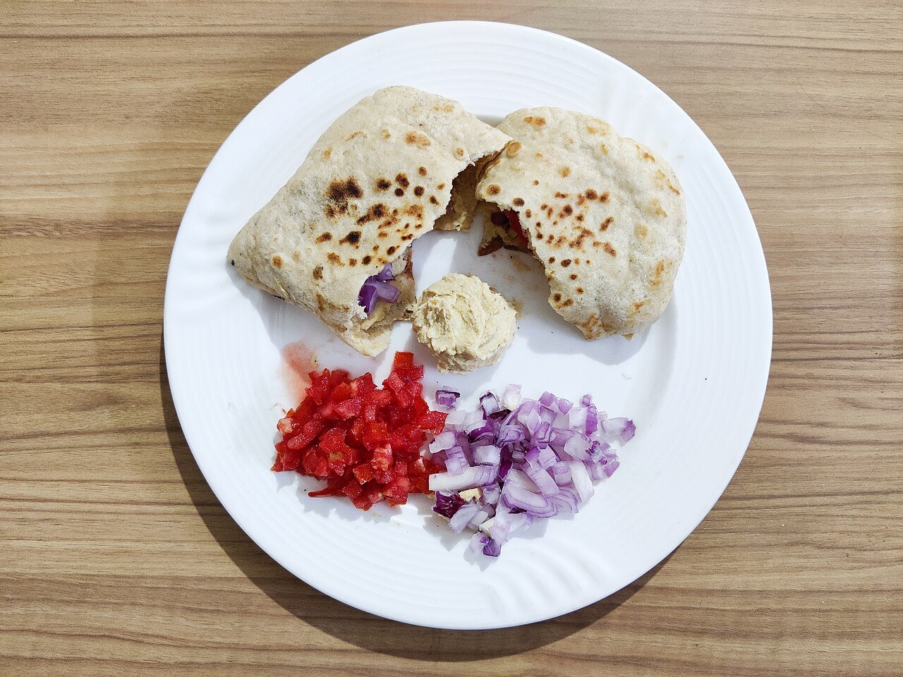 Cucumber and Hummus Snack Plate