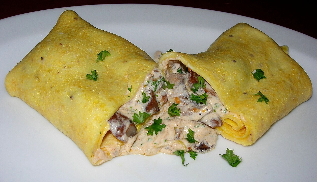 Spinach and Mushroom Omelette